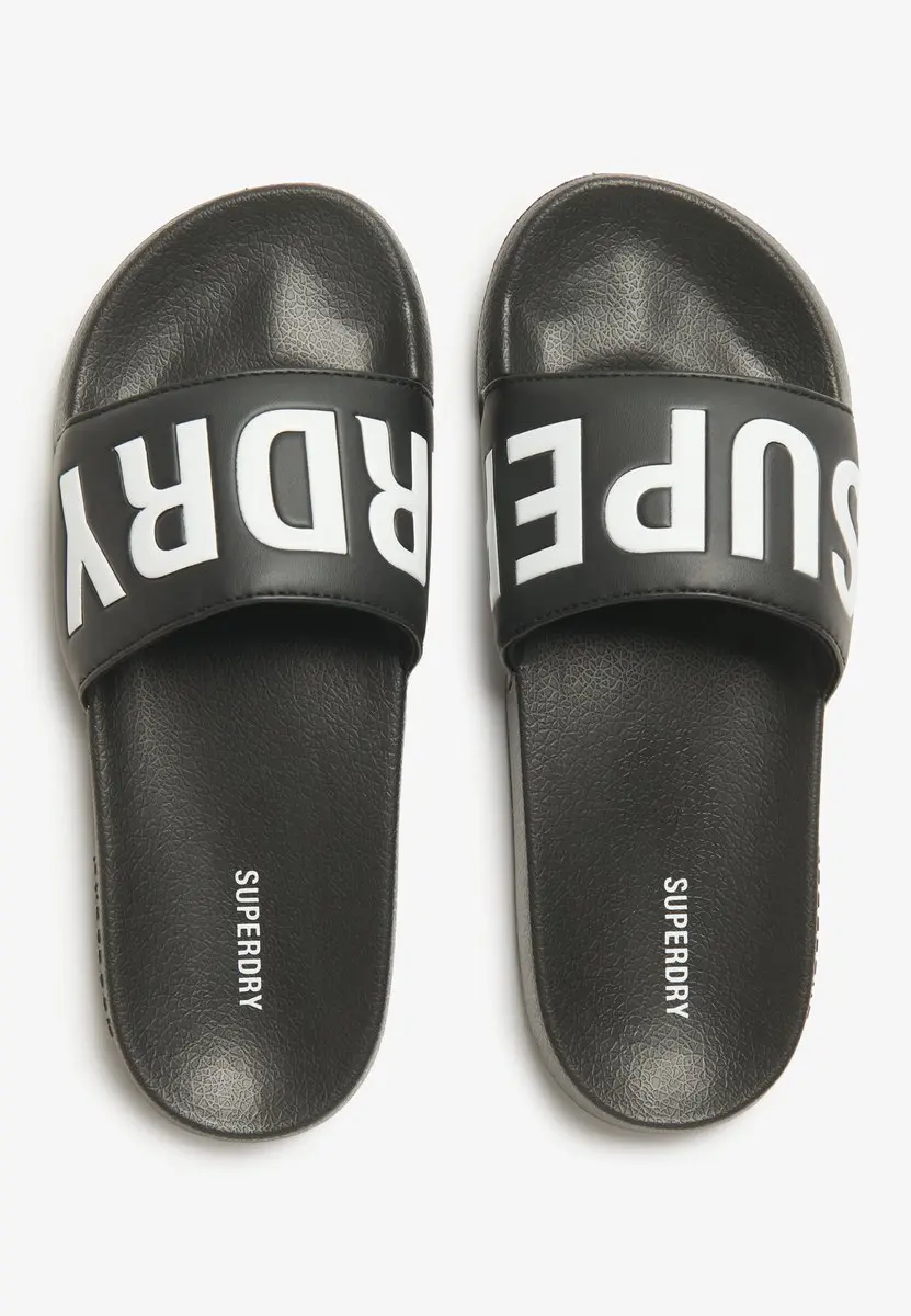 Superdry Core Badslippers Dames - 38/39 - Zwart/Wit - afbeelding 5 van 6
