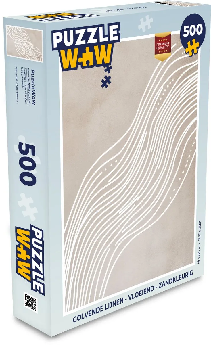 PuzzleWow Vloeiend Zandkleur Legpuzzel 500 Stuks - 8721414235070