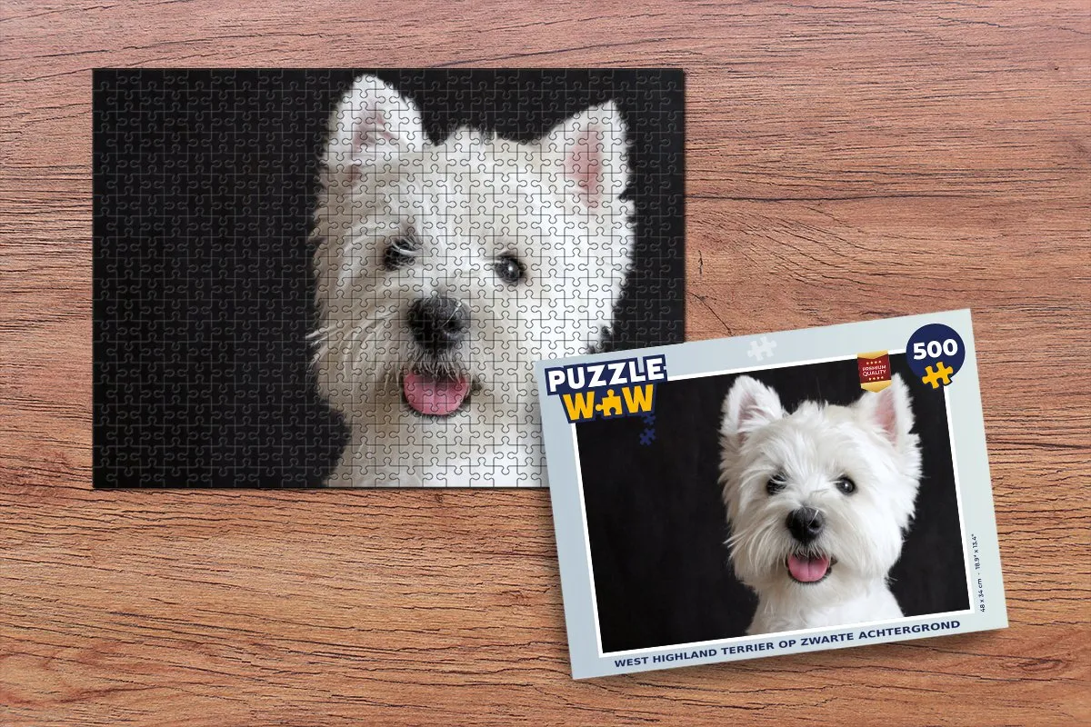 PuzzleWow West Highland Terrier Legpuzzel 500 Stuks - Multicolor