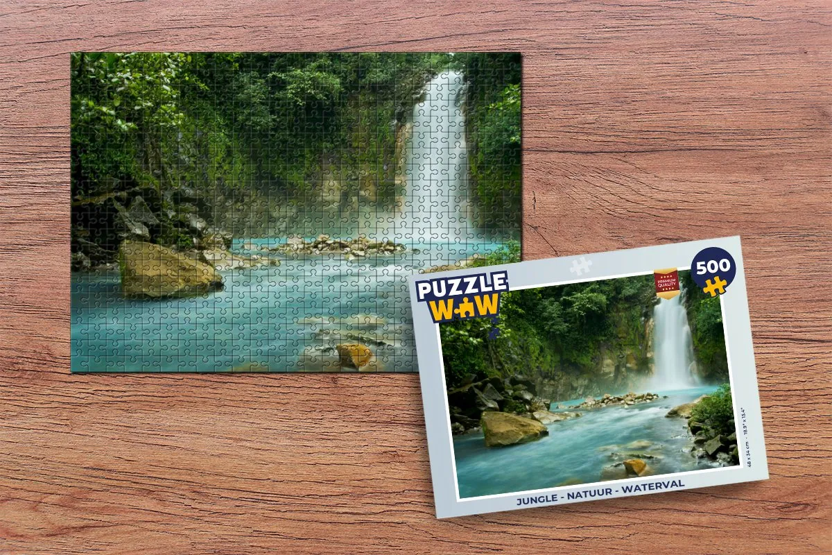 PuzzleWow Jungle Waterval Legpuzzel 500 Stuks - Multicolor