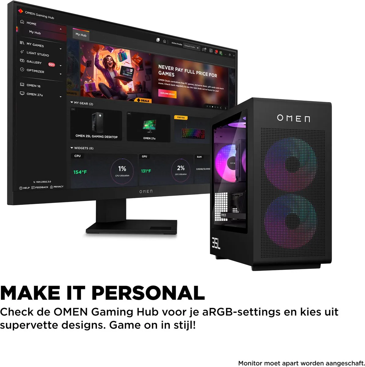 HP OMEN 35L Gaming PC GT16-1267nd - 600W