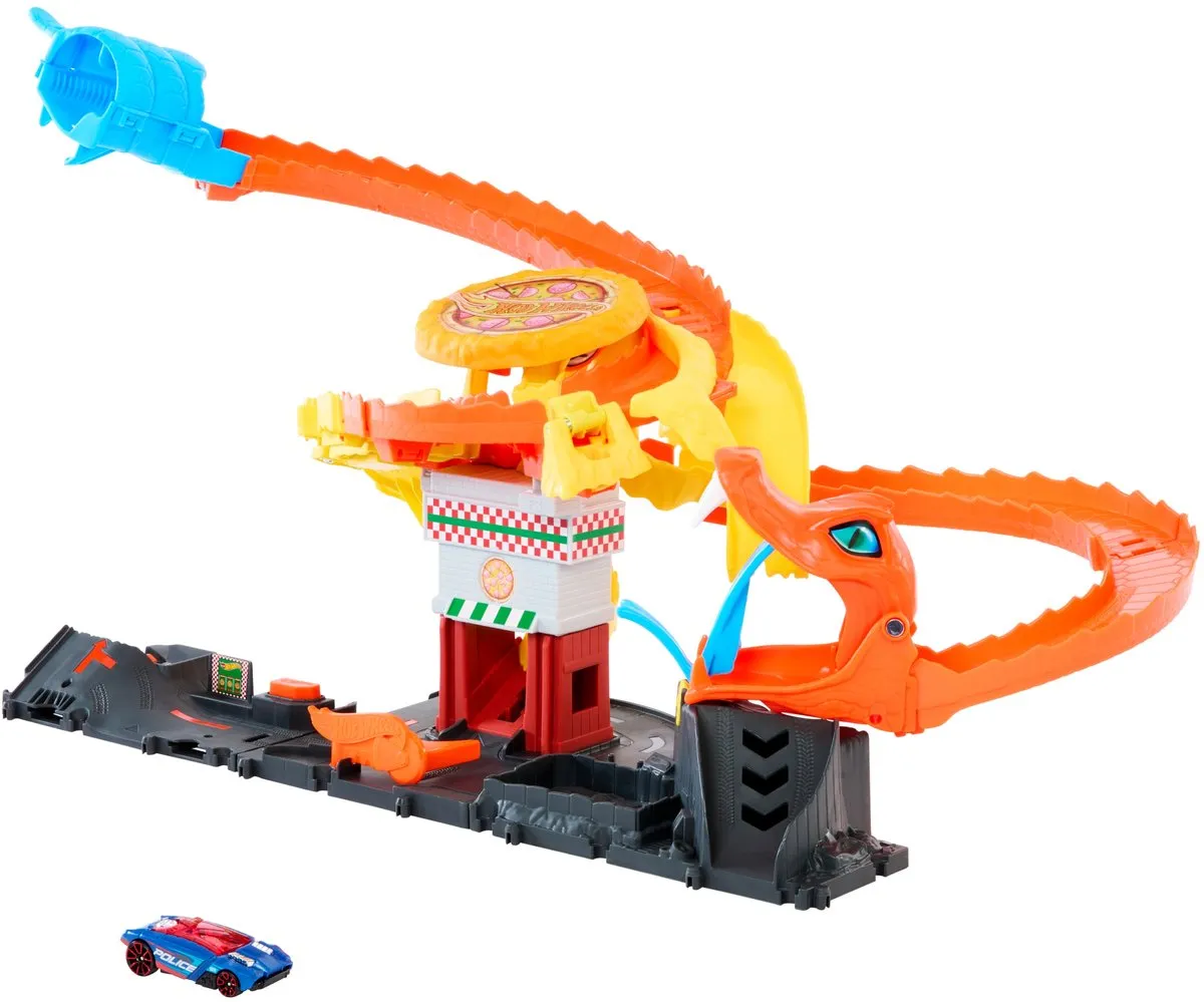 Hot Wheels City Cobra Pizza Aanval Racebaan - Multicolor