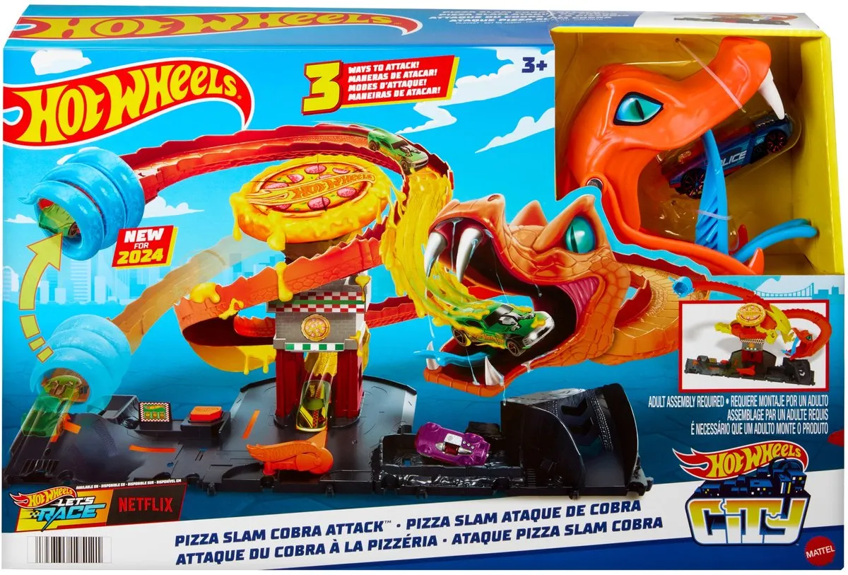 Hot Wheels City Cobra Pizza Aanval Racebaan