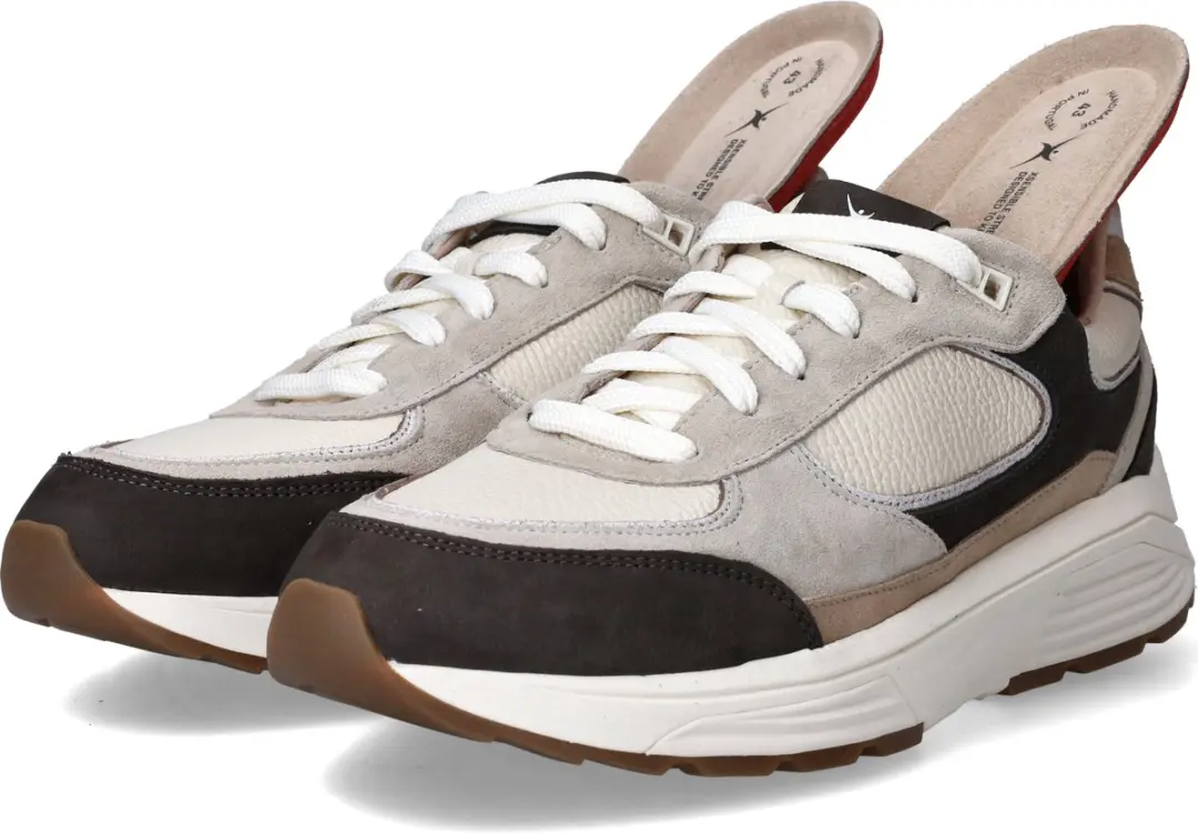Xsensible Manhattan Leer Heren Sneakers - Beige - Maat 40 - afbeelding 6 van 6