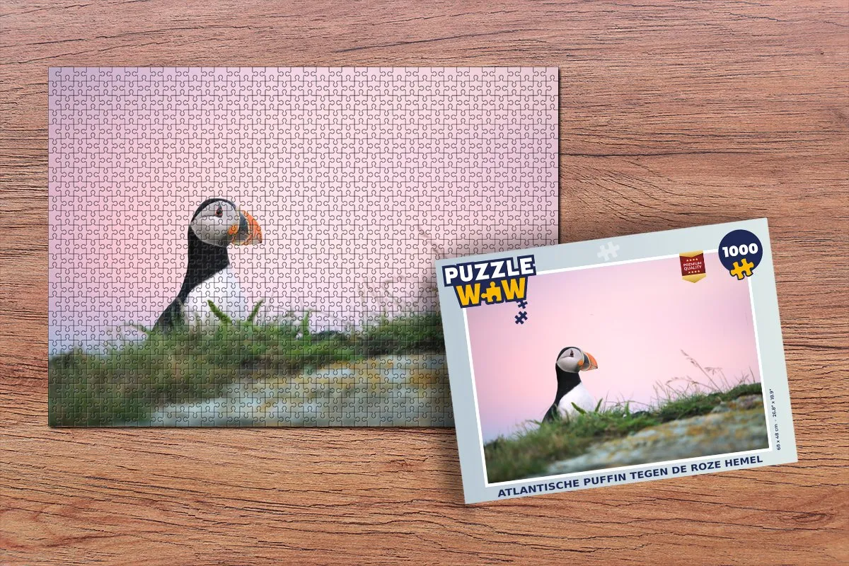 PuzzleWow Legpuzzel Atlantische Puffin 1000 Stuks - Multicolor