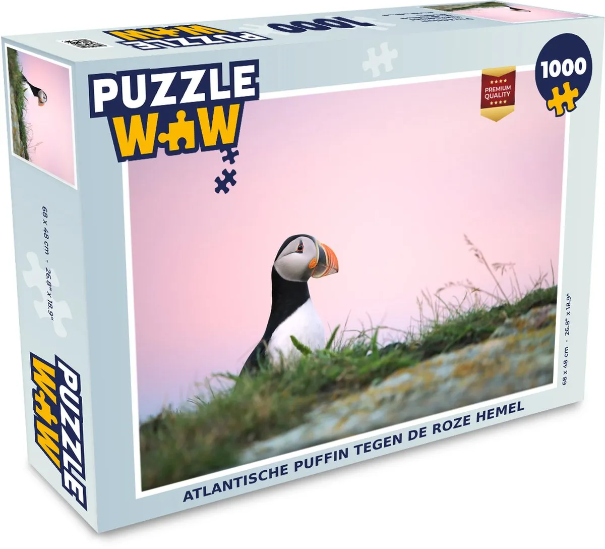 PuzzleWow Legpuzzel Atlantische Puffin 1000 Stuks - Multicolor