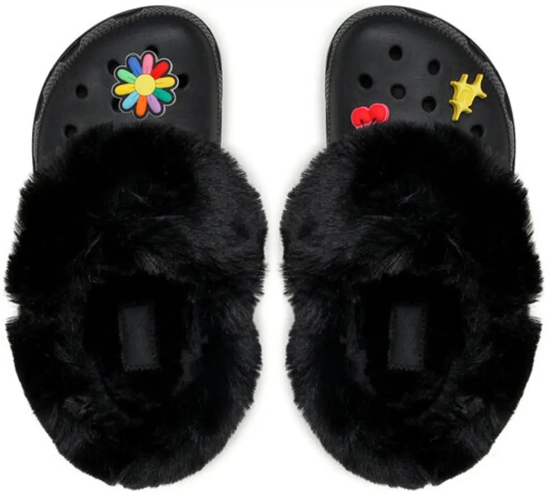 Crocs Classic Mammoth Charm Clog Zwart Maat 39/40 US M7/W9