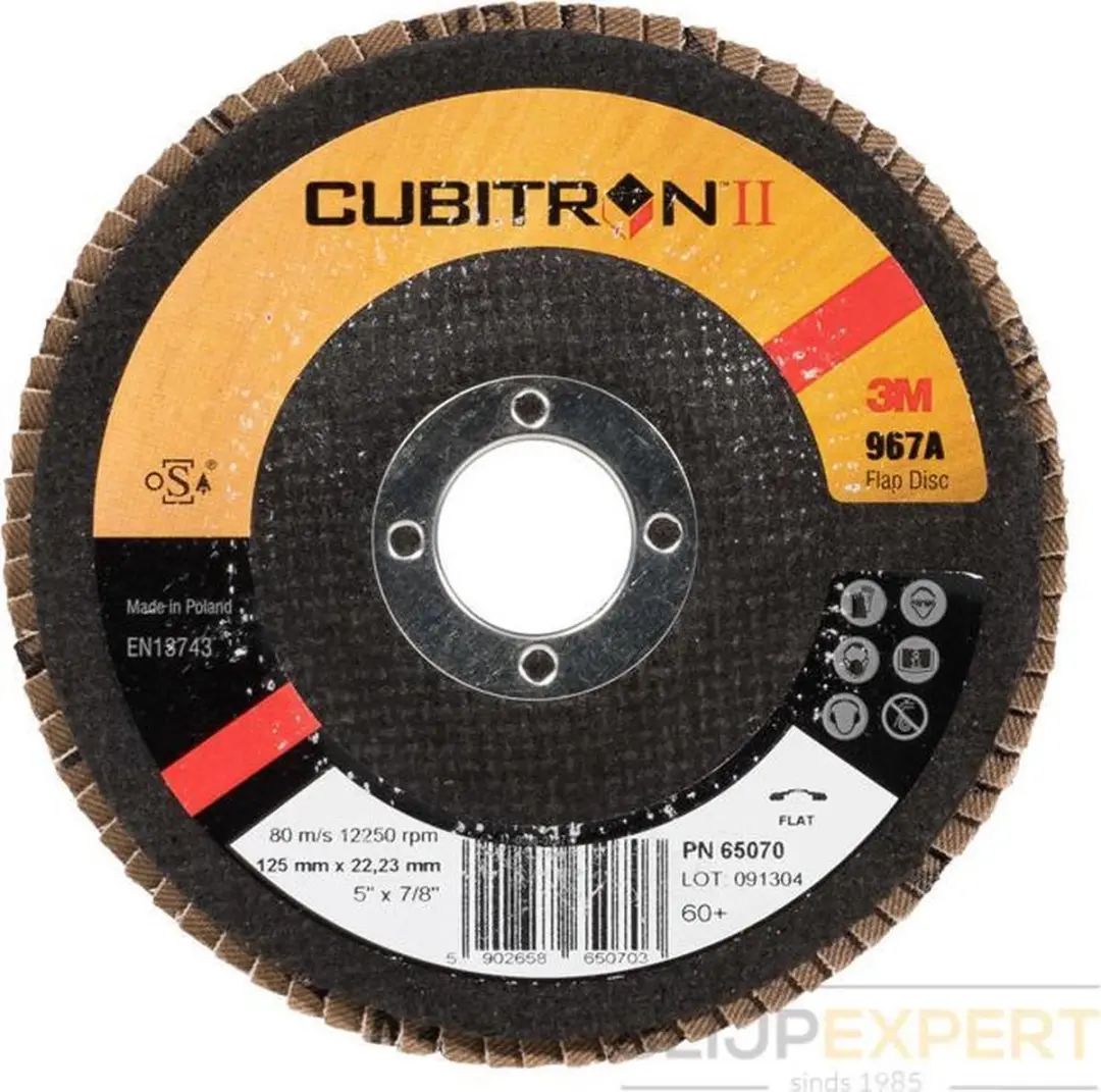 3M Cubitron II 967A Lamellenschijf 125mm P60 - 10 Stuks