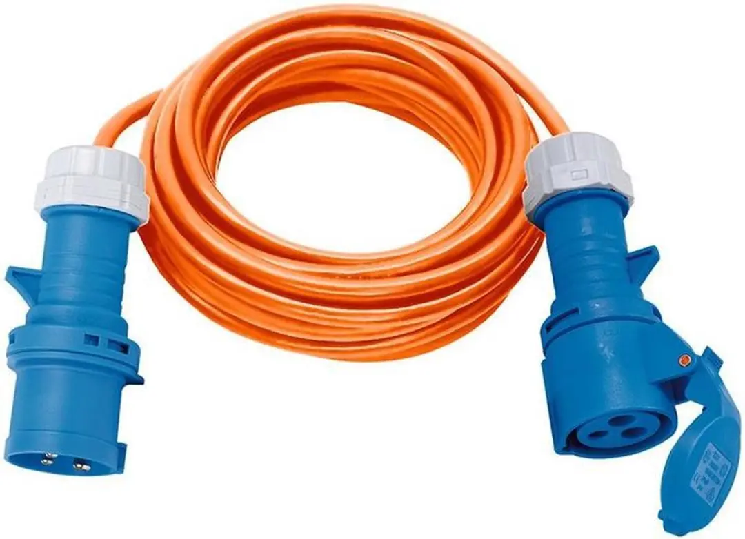 Brennenstuhl Camping Verlengsnoer 10m (CEE-kabel in oranje H07RN-F 3G2,5 met CEE