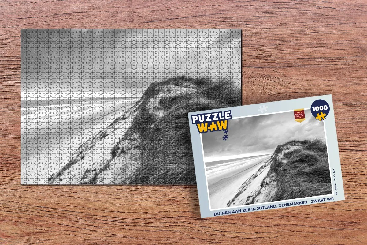 PuzzleWow Legpuzzel Duinen aan zee Jutland 1000 Stuks - Multicolor