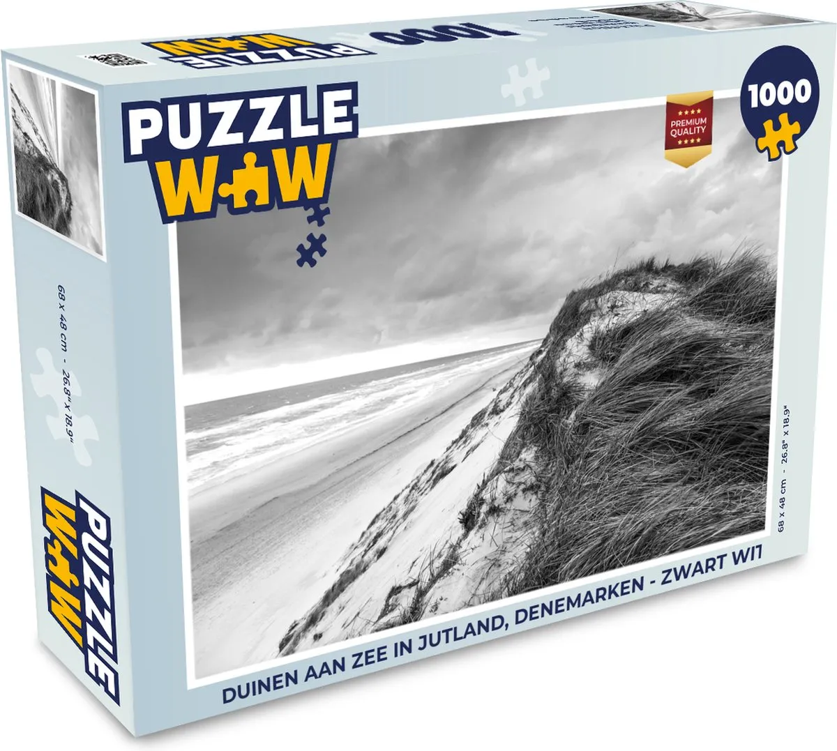 PuzzleWow Legpuzzel Duinen aan zee Jutland 1000 Stuks - Multicolor
