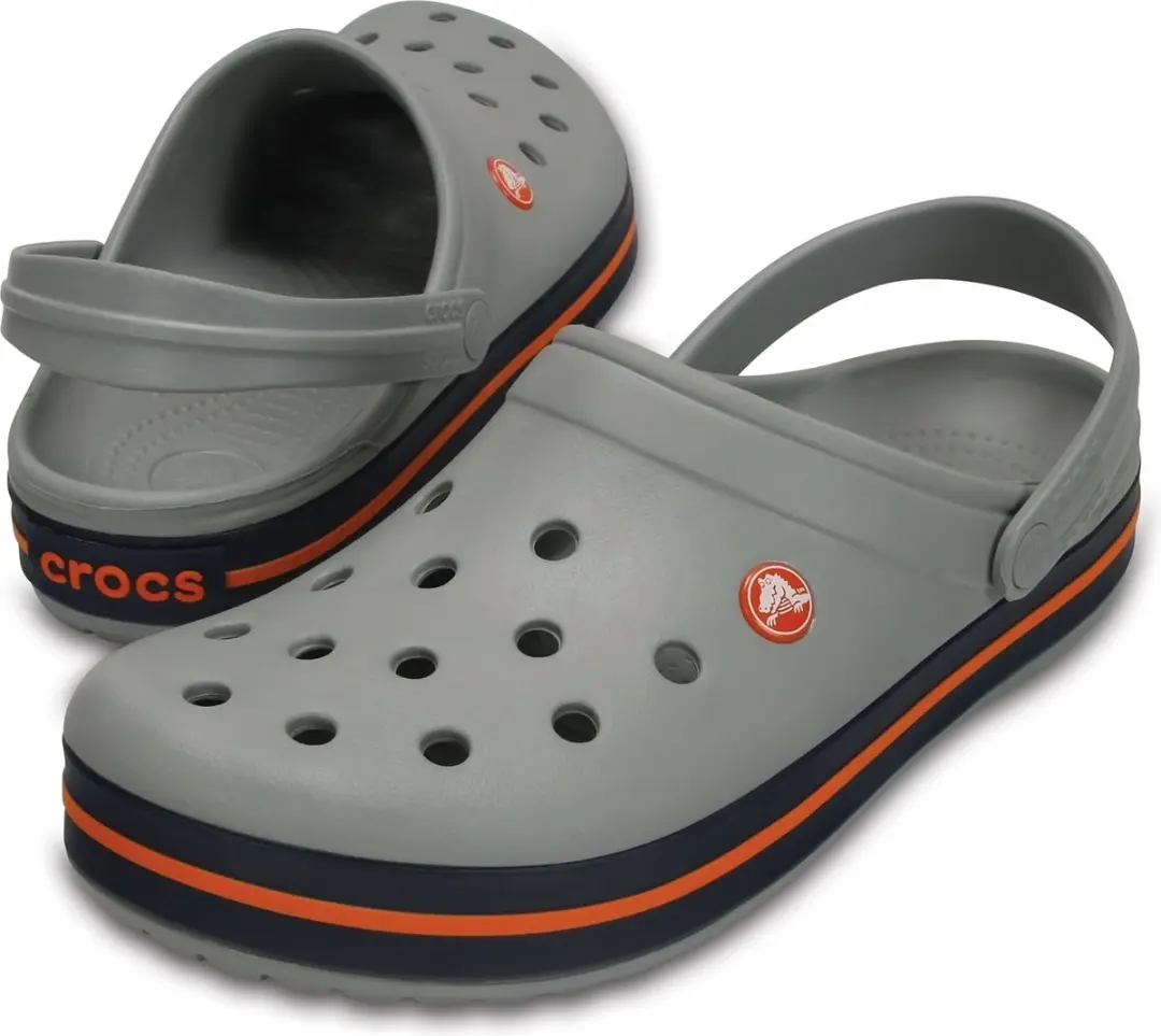 Crocs Crocband Slippers - Maat 36/37 - Grijs/Navy/Oranje