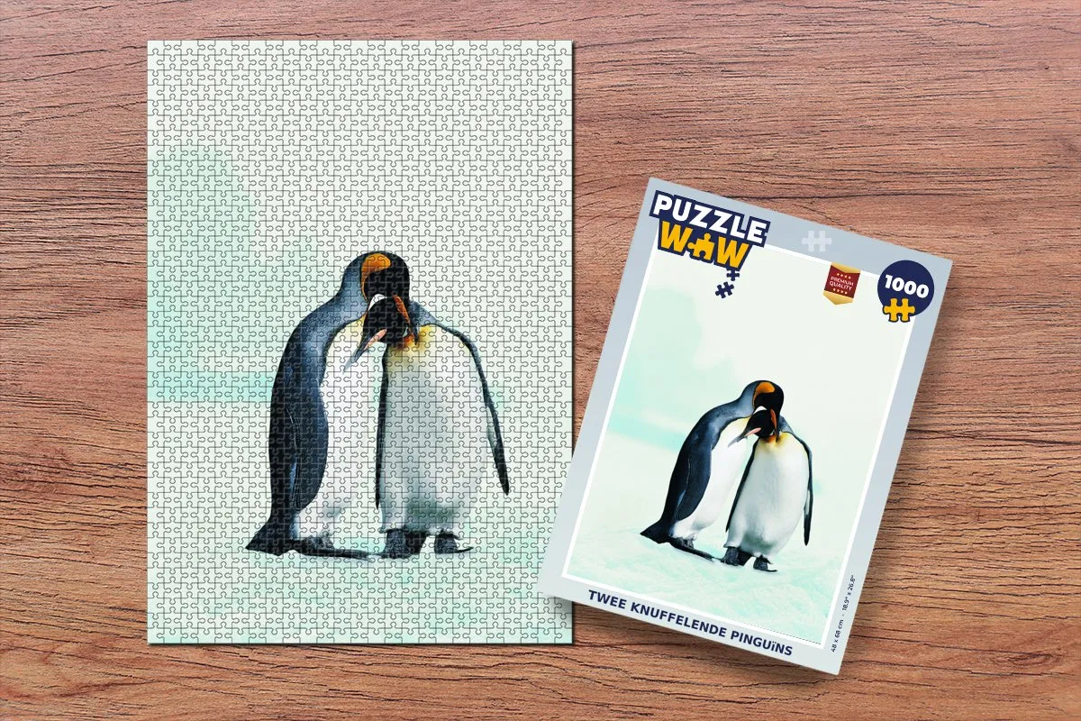PuzzleWow Pinguïns Sneeuw Legpuzzel 1000 Stuks - Multicolor