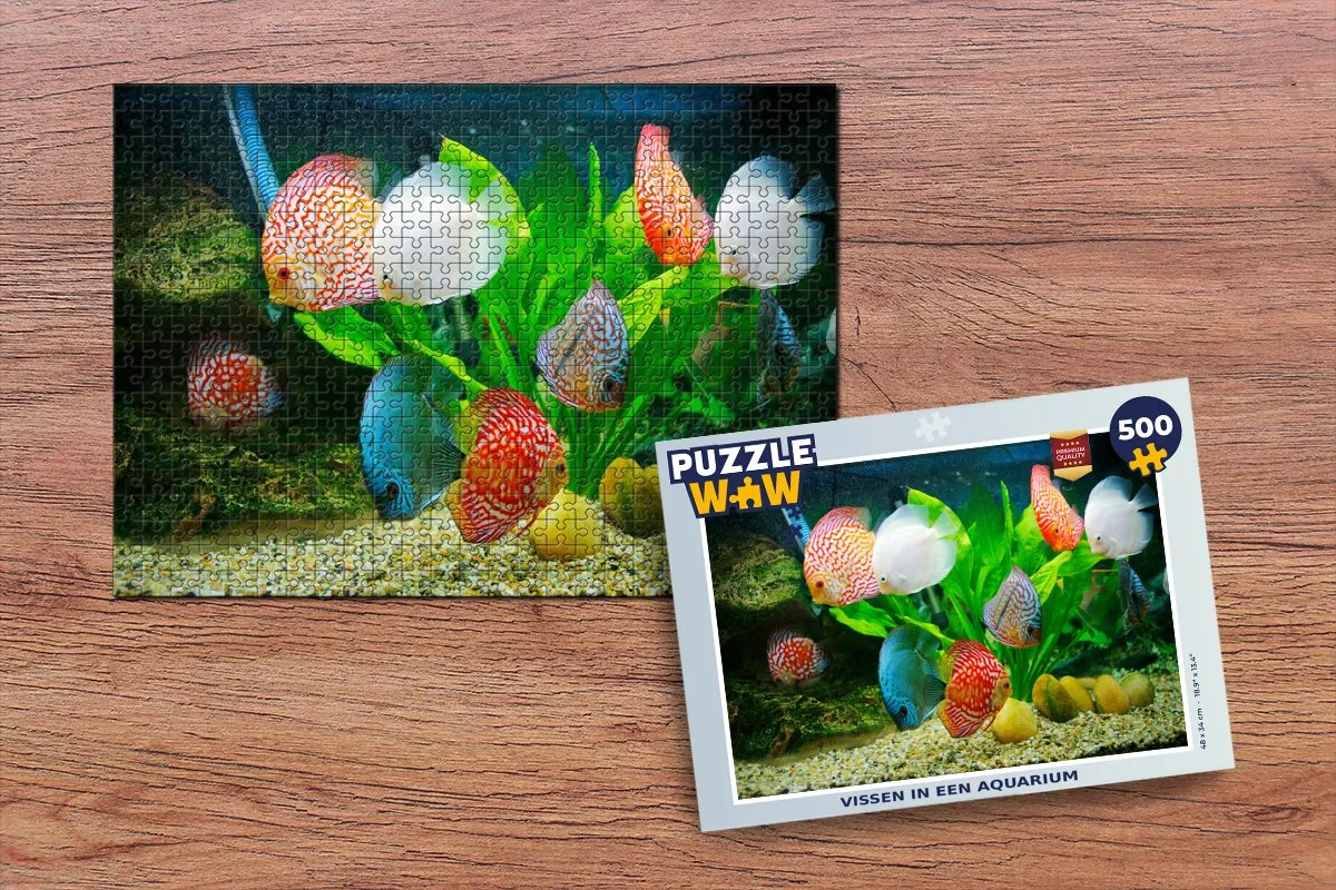 PuzzleWow Vissen in een Aquarium Legpuzzel 500 Stuks - Multicolor