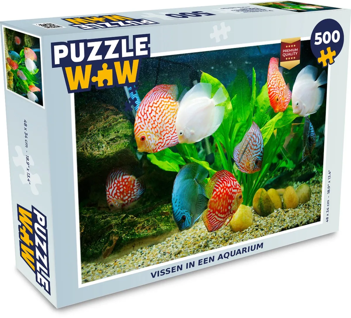 PuzzleWow Vissen in een Aquarium Legpuzzel 500 Stuks - Multicolor