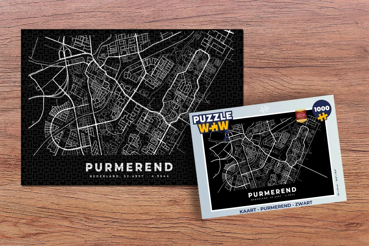PuzzleWow Legpuzzel Purmerend 1000 Stuks - Multicolor