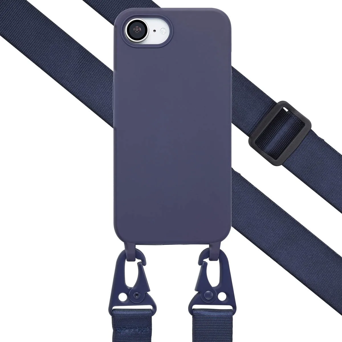 Selencia Hoesje iPhone 16e Siliconen - Donkerblauw