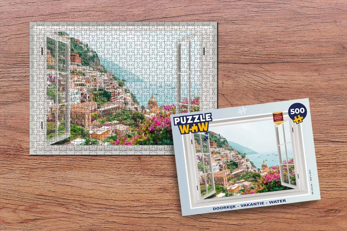 PuzzleWow Doorkijk Vakantie Water Legpuzzel 500 Stuks - Multicolor