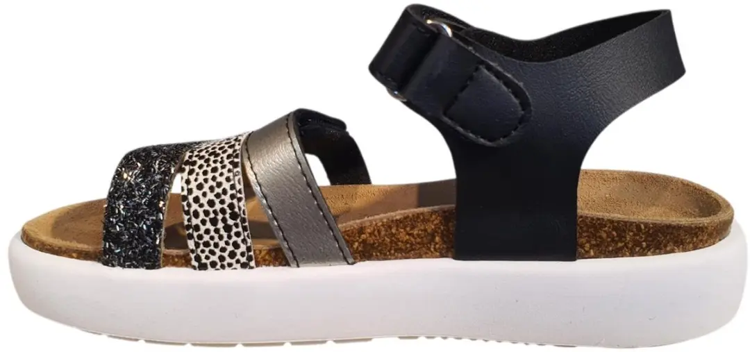 Braqeez Meisjes Platte Sandalen 426420-789 - Zwart - Leer - afbeelding 6 van 6