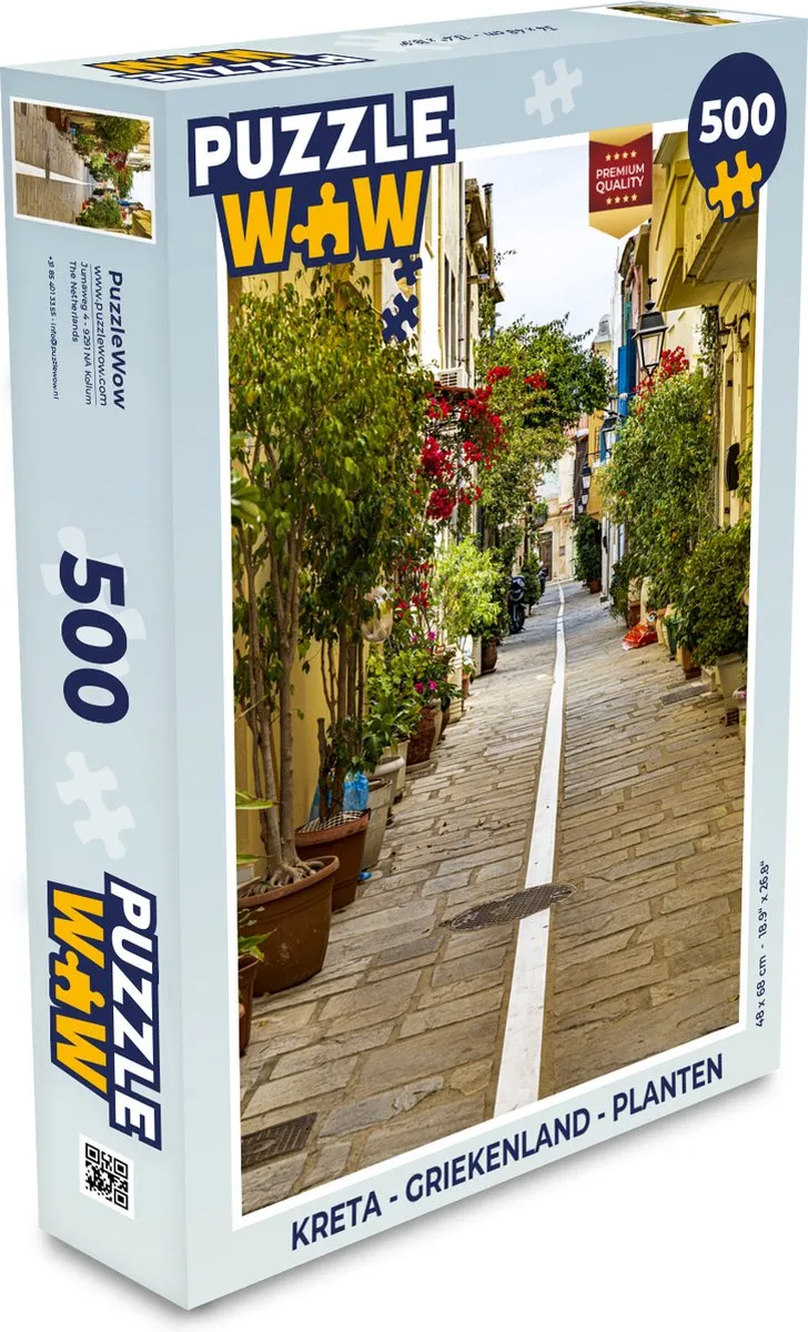 PuzzleWow Kreta Legpuzzel 500 Stuks - Multicolor