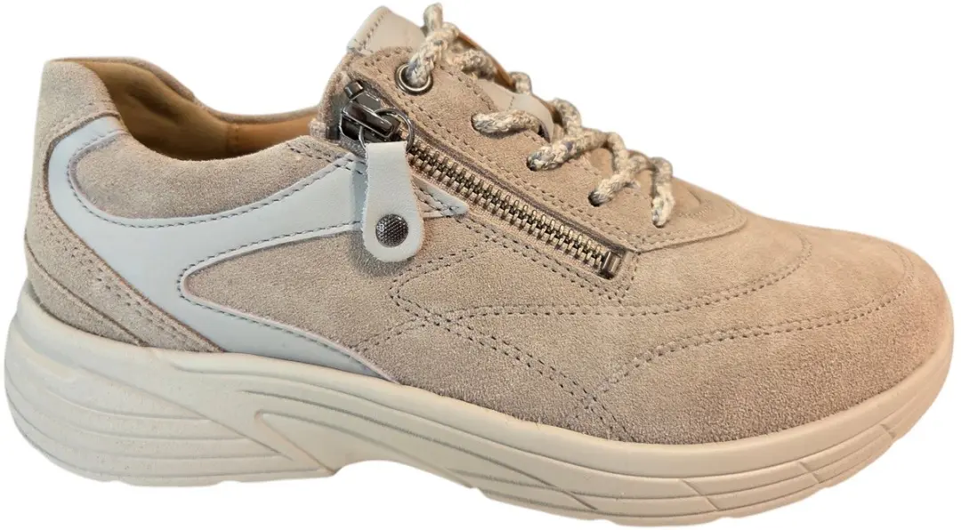 Hartjes 162.2601/31 03.13 Sneakers Beige Suede Dames Breedtemaat K