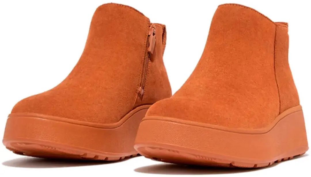 FitFlop F-mode Suede Flatform Laarzen - Oranje - EU 39
