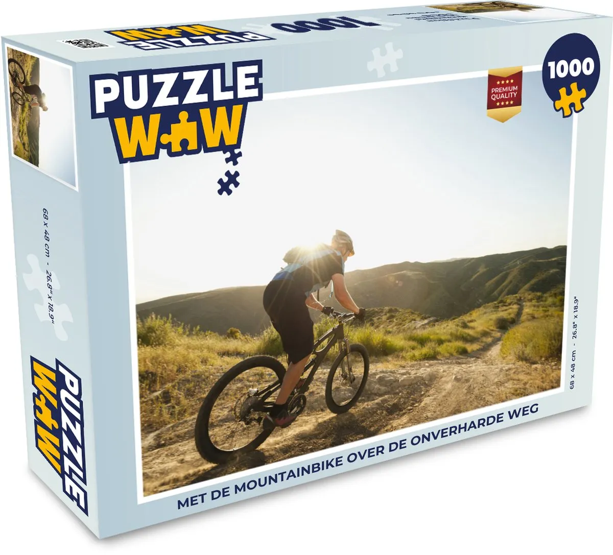 PuzzleWow Legpuzzel 1000 Stuks - Mountainbike Onverharde Weg Multicolor