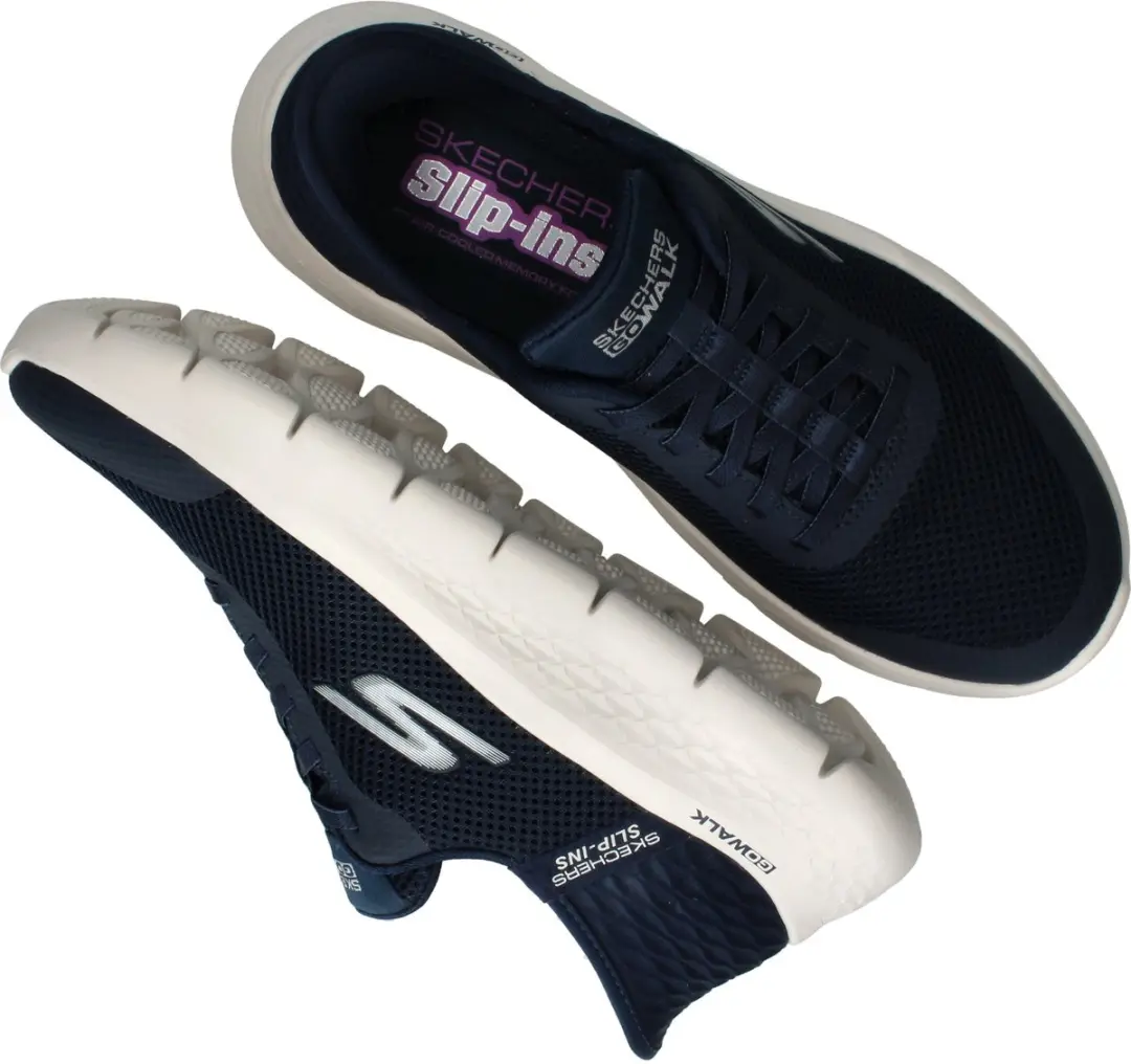 Skechers Go Walk Flex Grand Entry Dames Sneakers - Navy - afbeelding 6 van 6