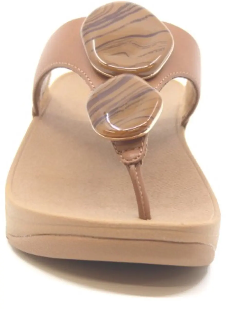 FitFlop Lulu Marbled Stone Toe-post Slippers - Dames 43 - afbeelding 4 van 6