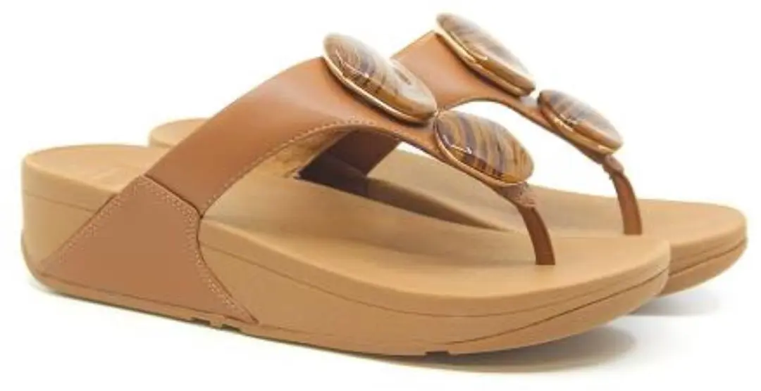 FitFlop Lulu Marbled Stone Toe-post Slippers - Dames 43 - afbeelding 5 van 6