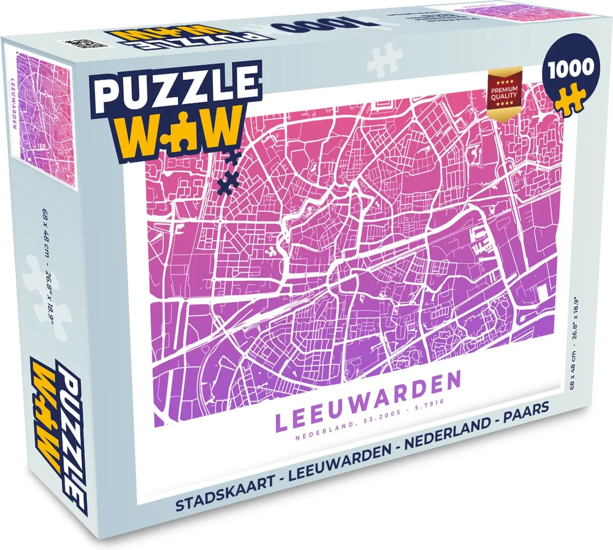 PuzzleWow Leeuwarden Legpuzzel 1000 Stuks - Multicolor