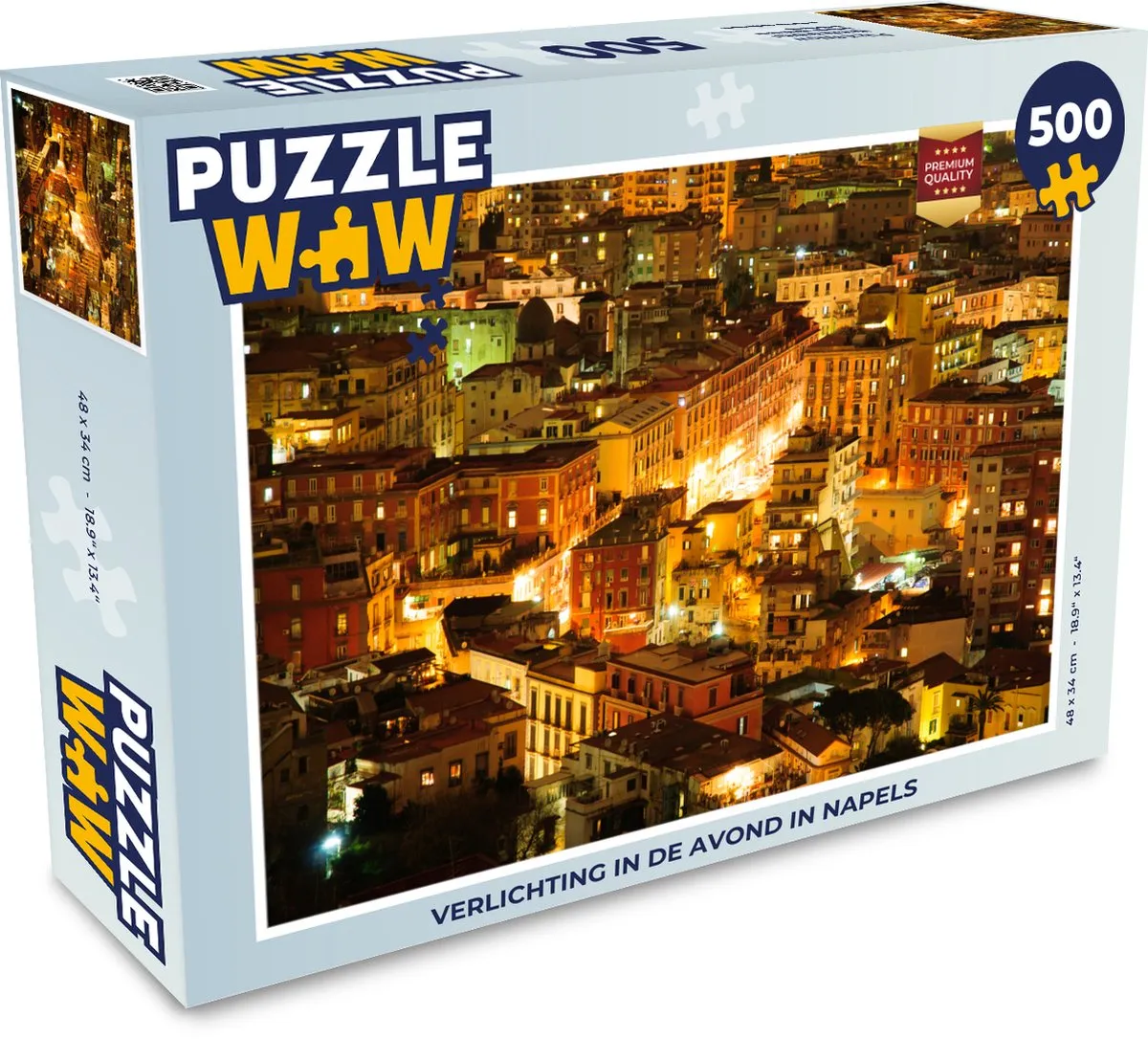 PuzzleWow Architectuur Italië Legpuzzel 500 Stuks - Multicolor