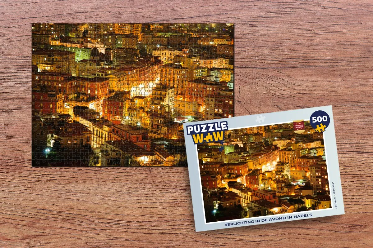 PuzzleWow Architectuur Italië Legpuzzel 500 Stuks - Multicolor