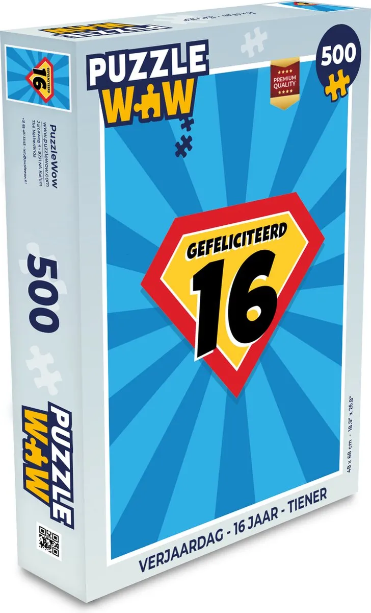 PuzzleWow Verjaardag Legpuzzel 500 Stuks