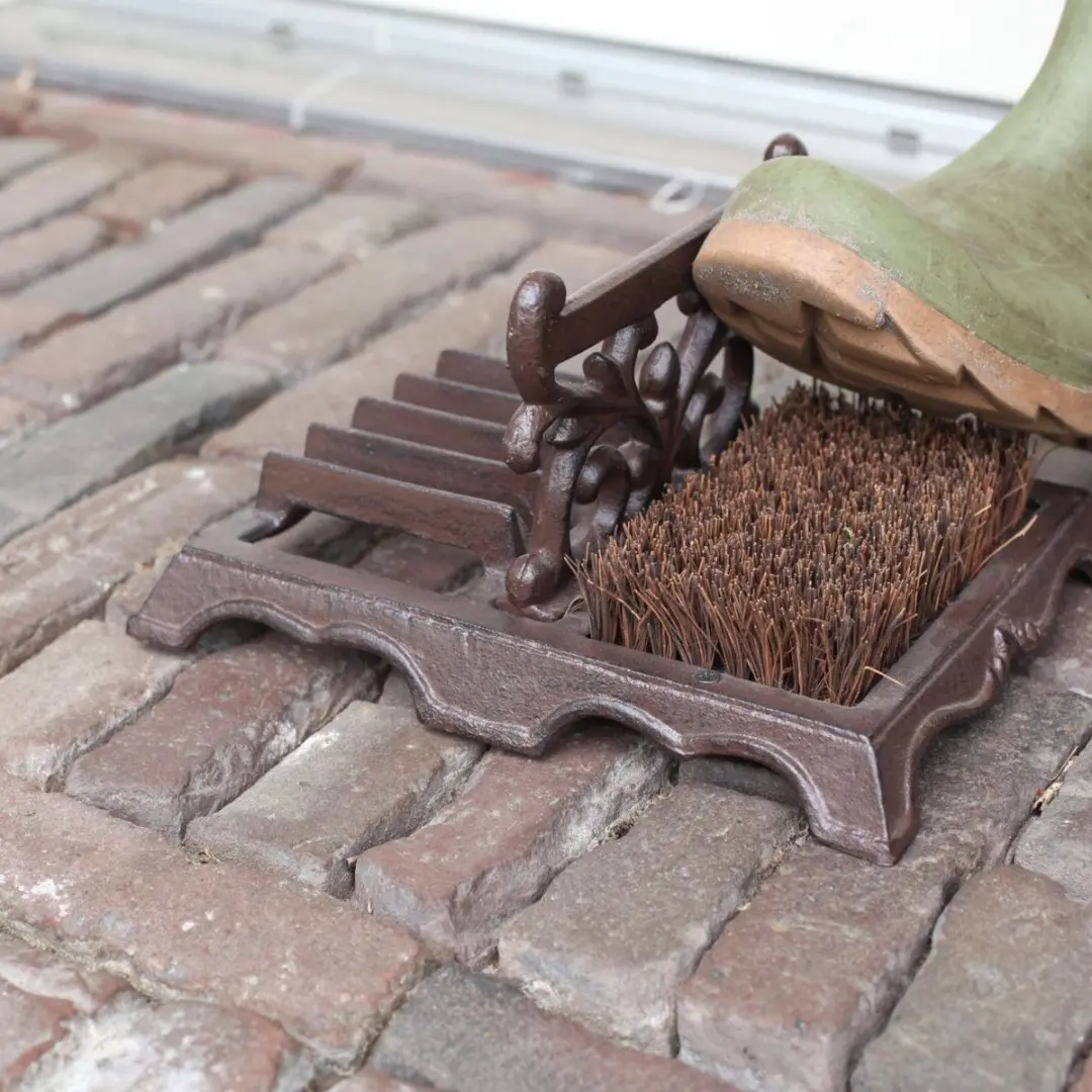 Esschert Design Voetenveger met Schraper - Bruin - afbeelding 2 van 3