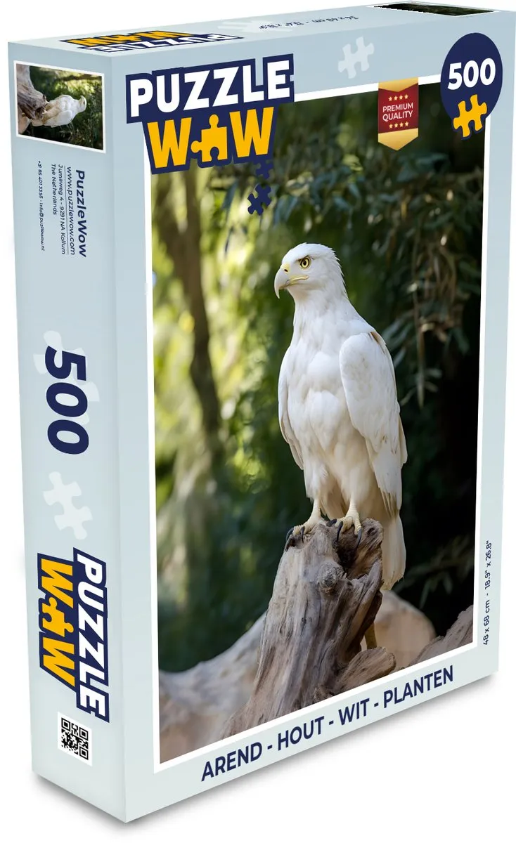 PuzzleWow Arend Legpuzzel 500 Stuks - Wit