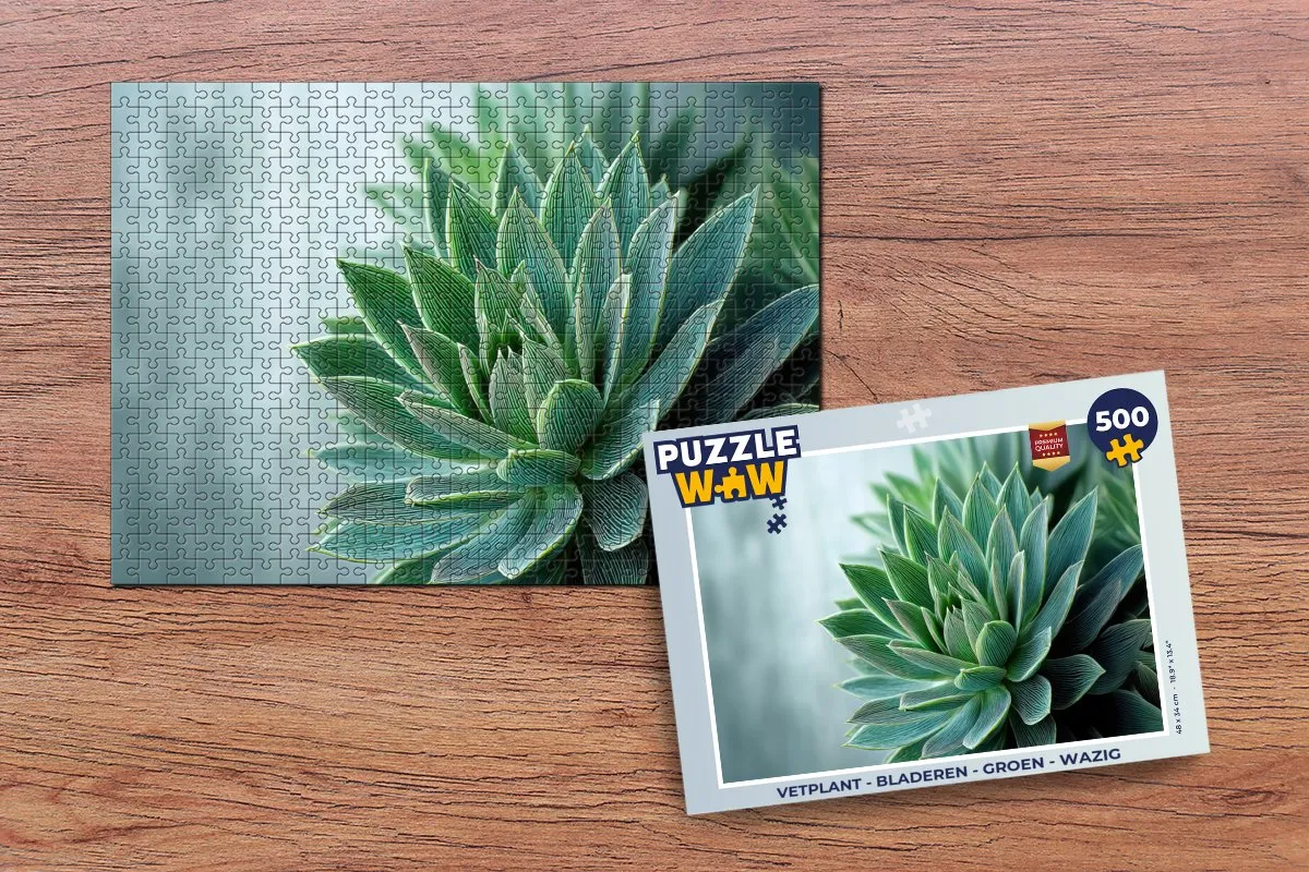 PuzzleWow Vetplant Puzzel 500 Stuks - Groen