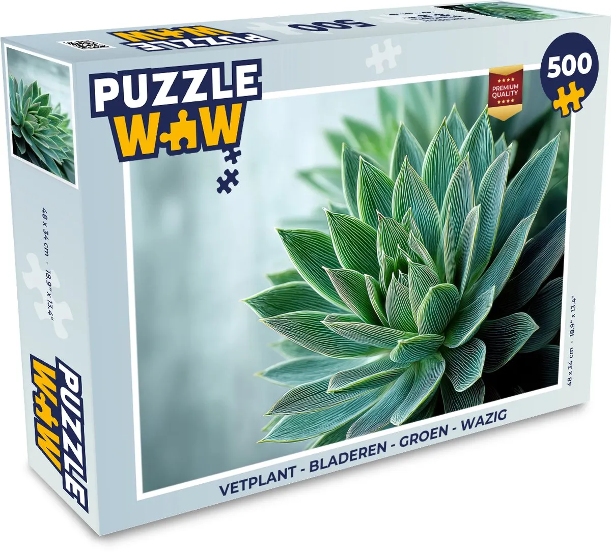 PuzzleWow Vetplant Puzzel 500 Stuks - Groen