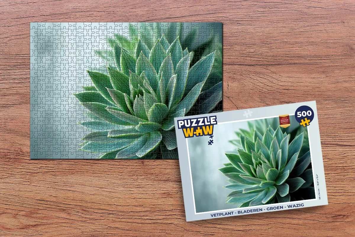 PuzzleWow Vetplant Puzzel 500 Stuks - Groen