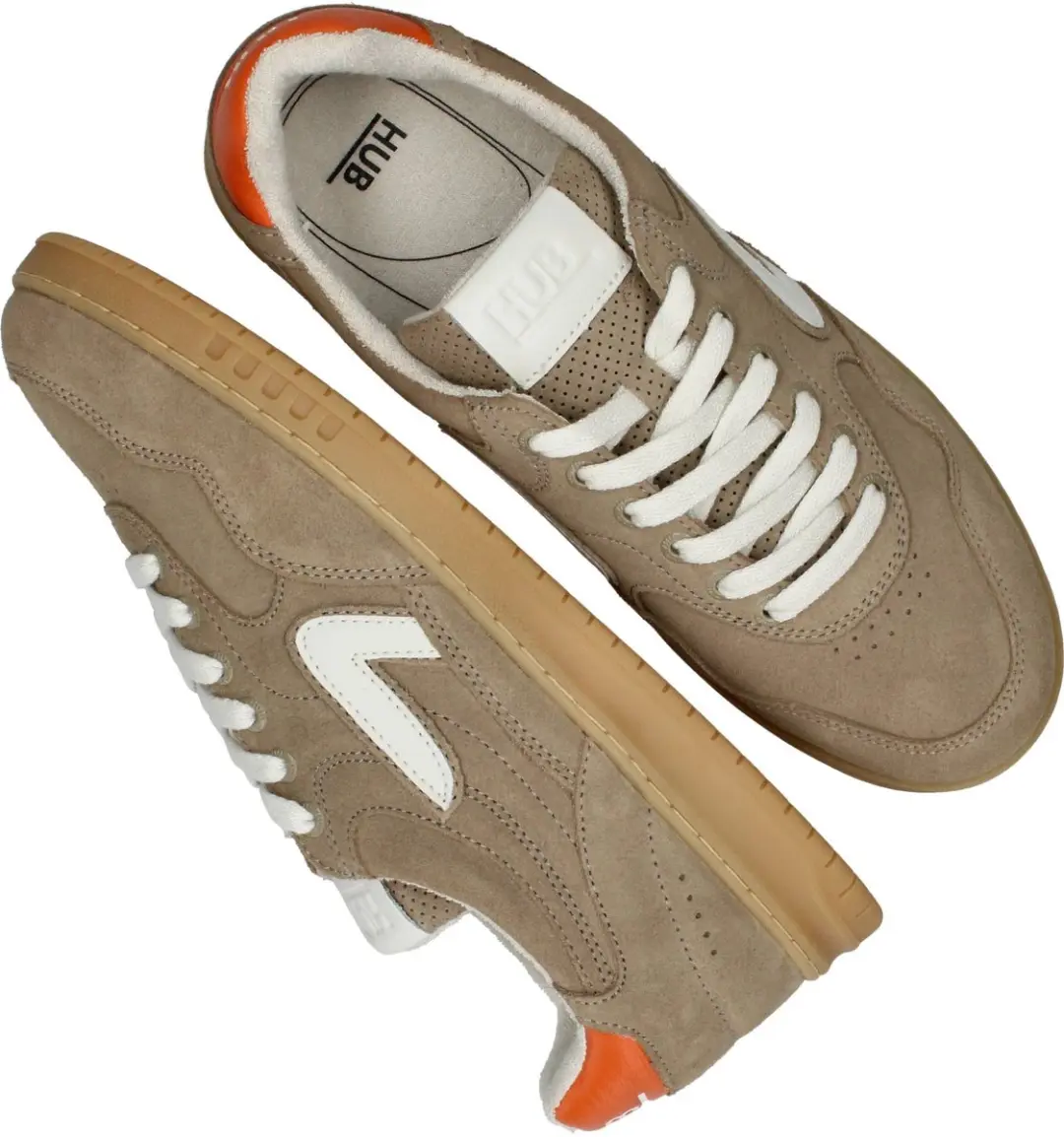 Hub Vancouver Heren Sneakers - Beige - Maat 42 - afbeelding 6 van 6