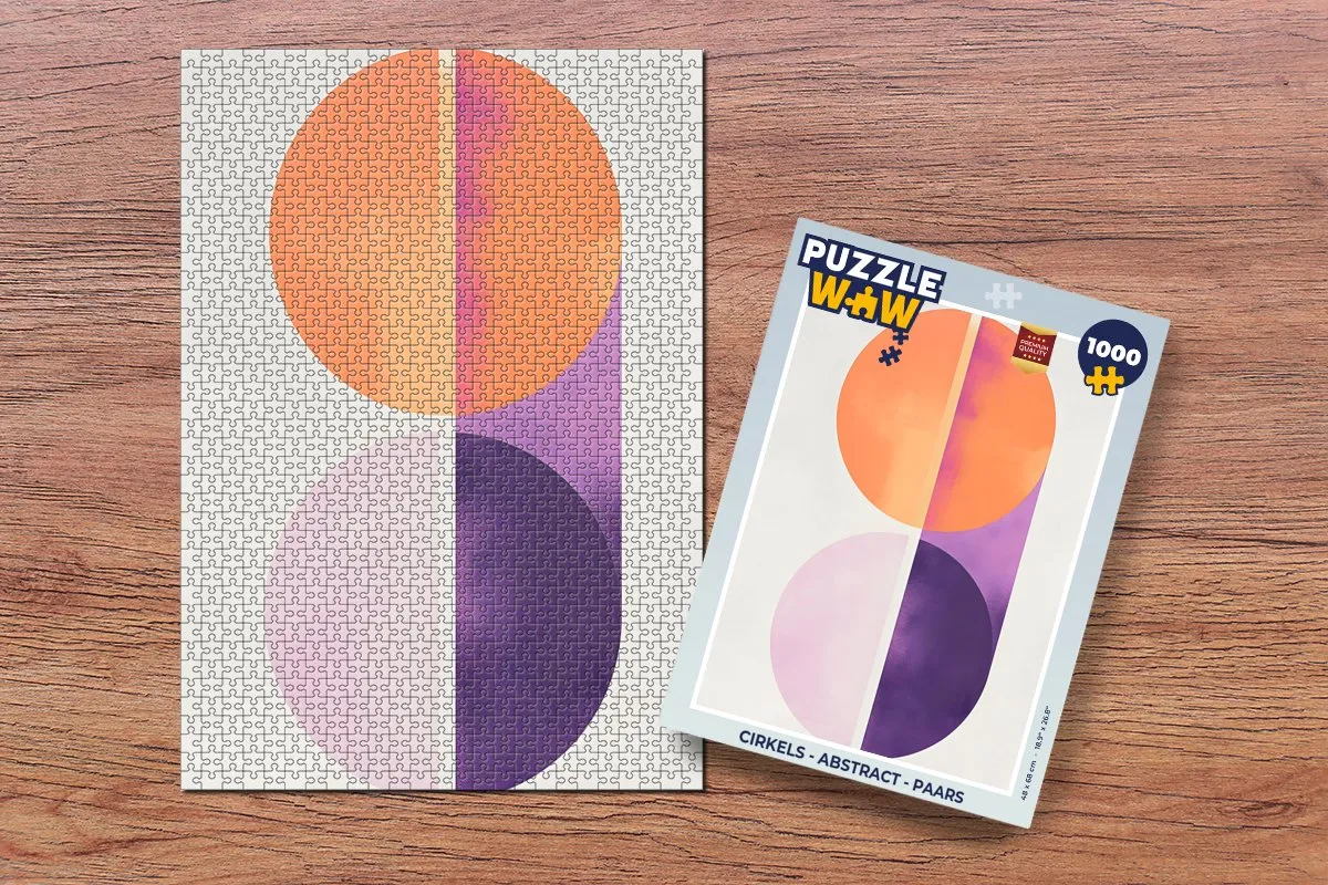 PuzzleWow Cirkels Abstract Legpuzzel 1000 Stuks - Paars