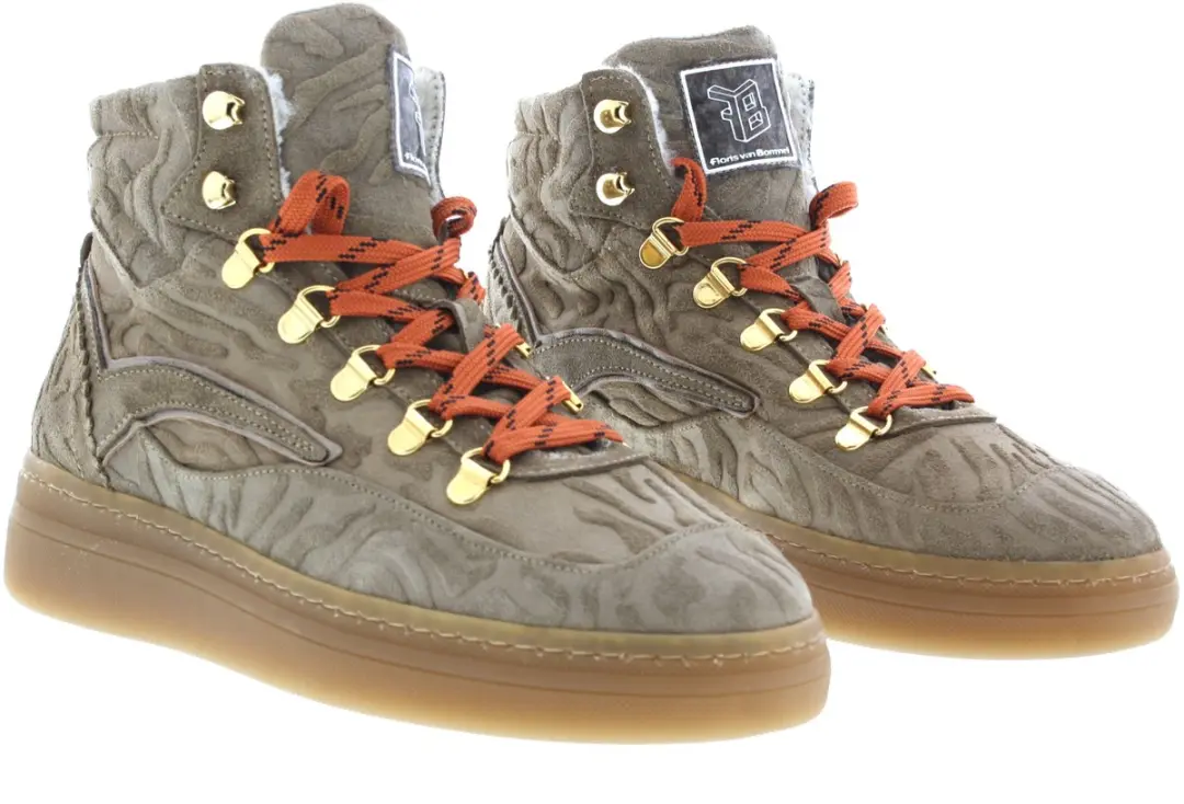 Floris van Bommel Fygi 02.01 Dames Sneakers - Taupe - Maat 41 - afbeelding 4 van 6