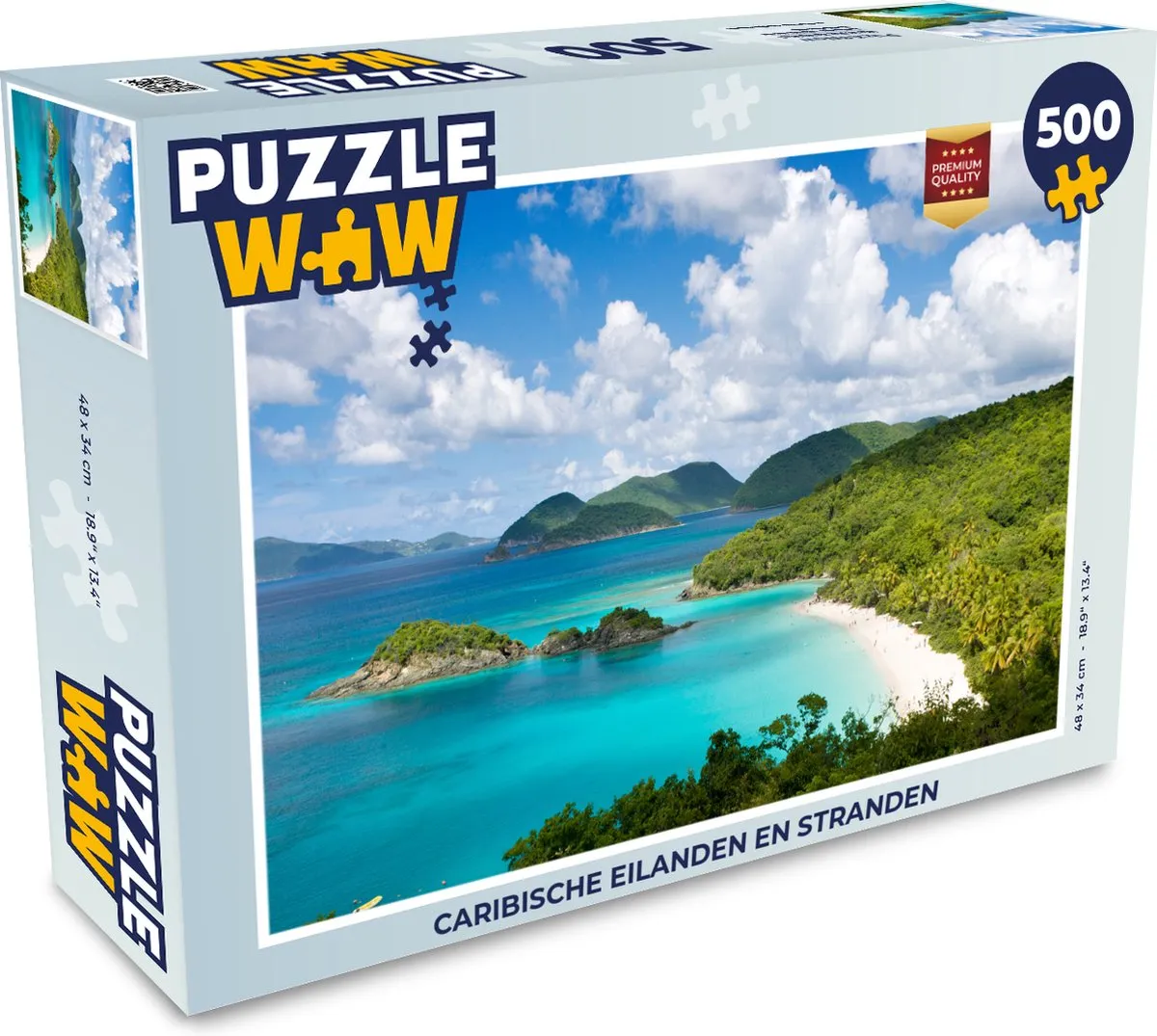 PuzzleWow Caribische Eilanden Legpuzzel 500 Stuks