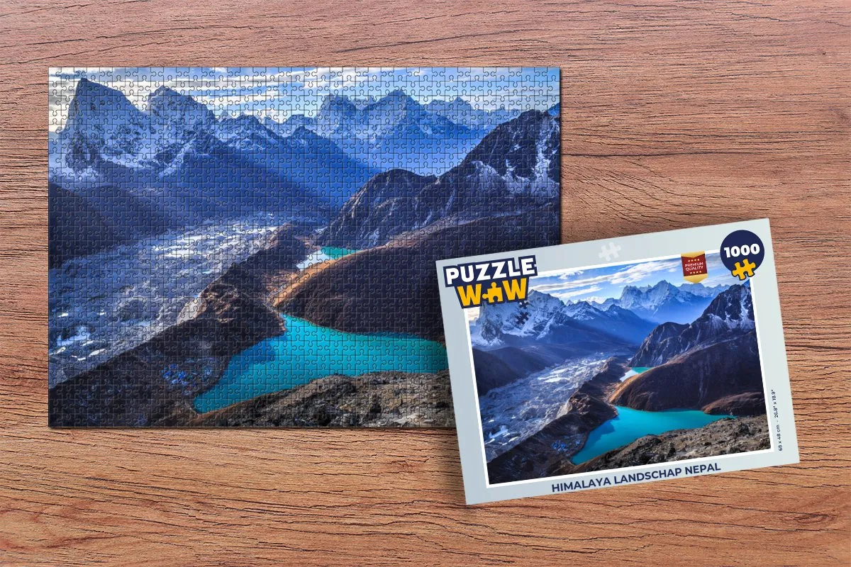PuzzleWow Himalaya Landschap Nepal Legpuzzel 1000 Stuks - Multicolor
