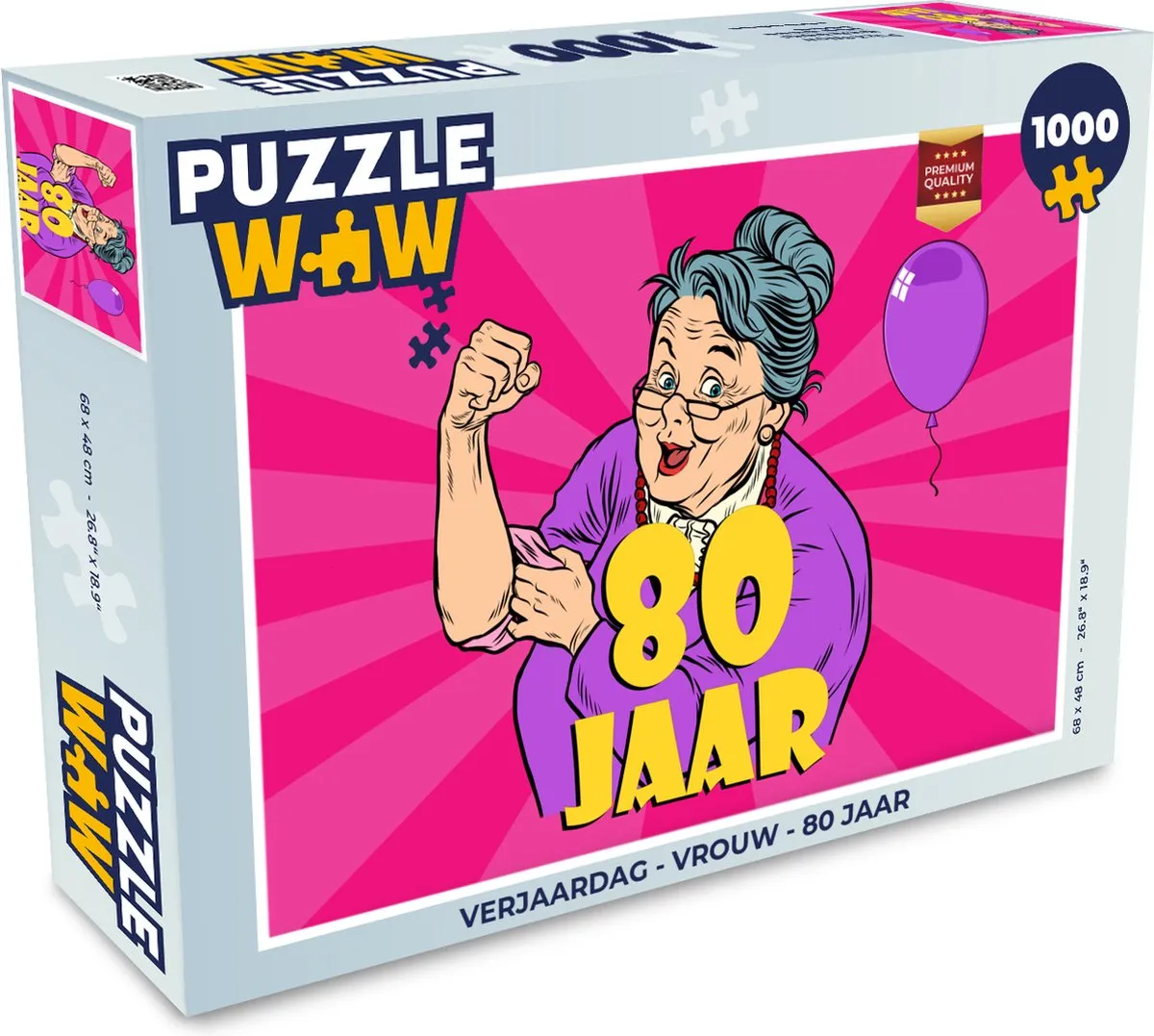 PuzzleWow Verjaardag Puzzel 1000 Stuks - Multicolor