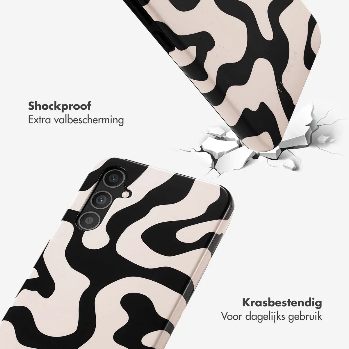 Selencia Hoesje Samsung Galaxy A34 5G - Art Wave Black