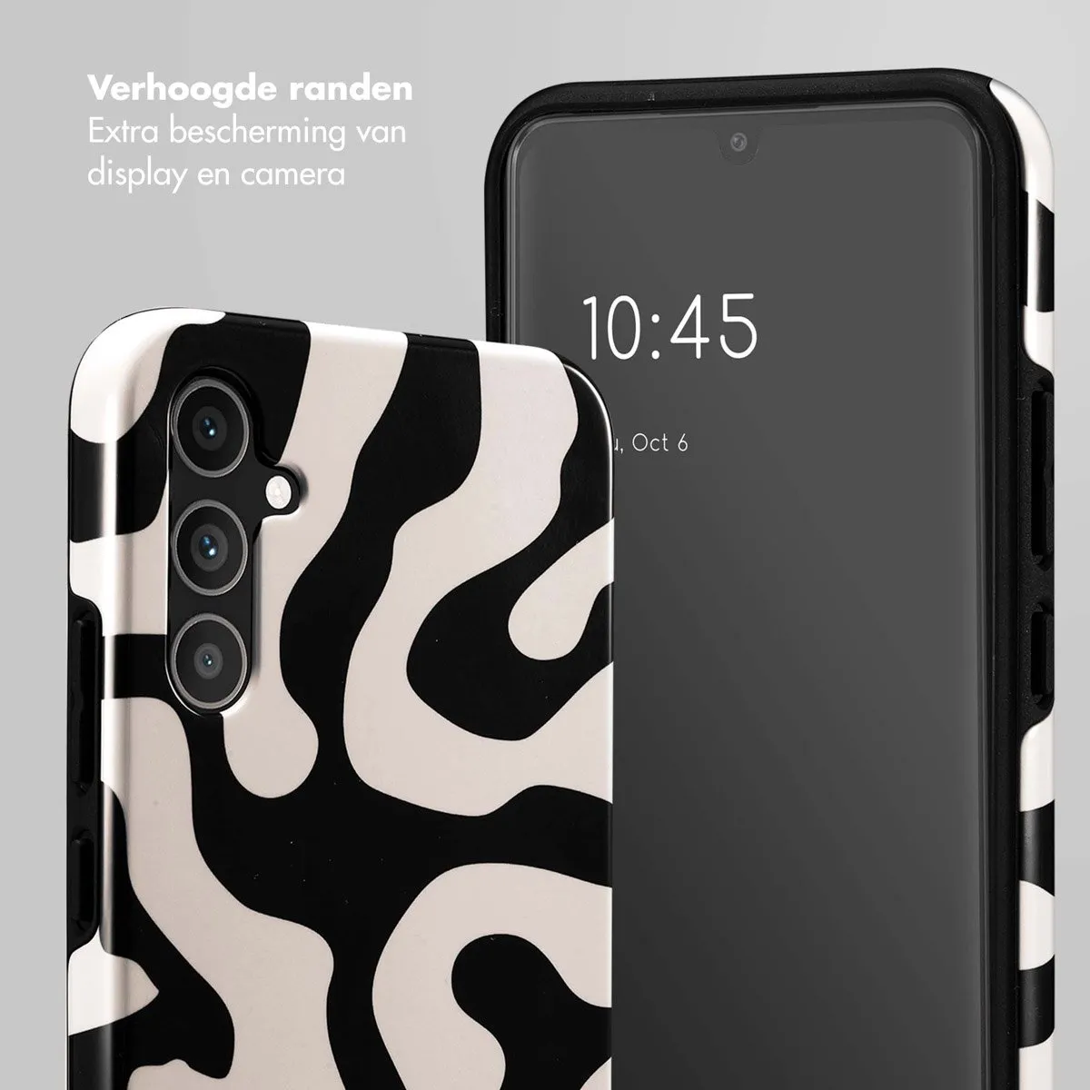 Selencia Hoesje Samsung Galaxy A34 5G - Art Wave Black