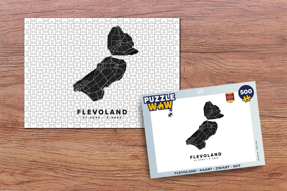 PuzzleWow Flevoland Legpuzzel 500 Stuks - Multicolor