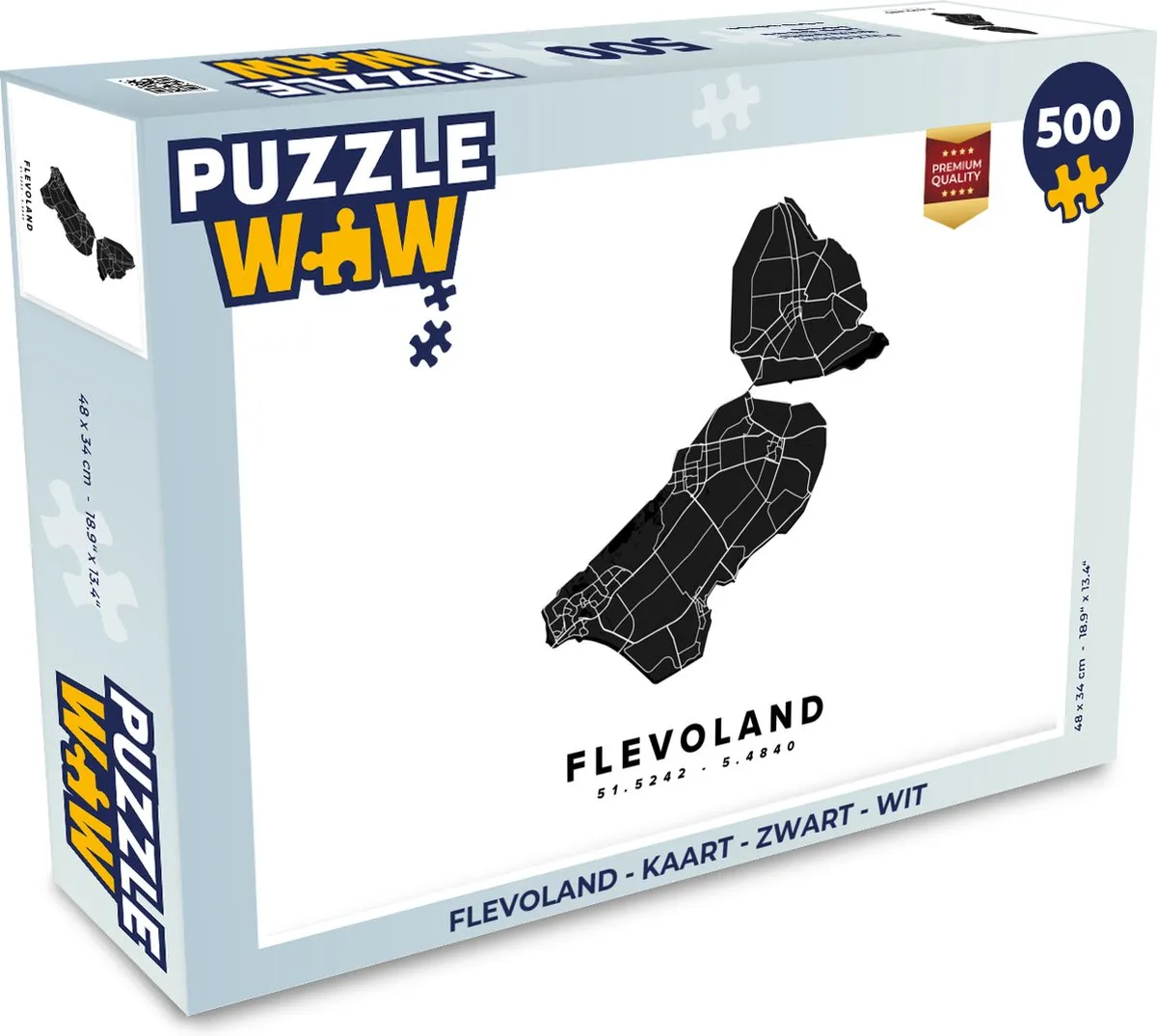 PuzzleWow Flevoland Legpuzzel 500 Stuks - Multicolor