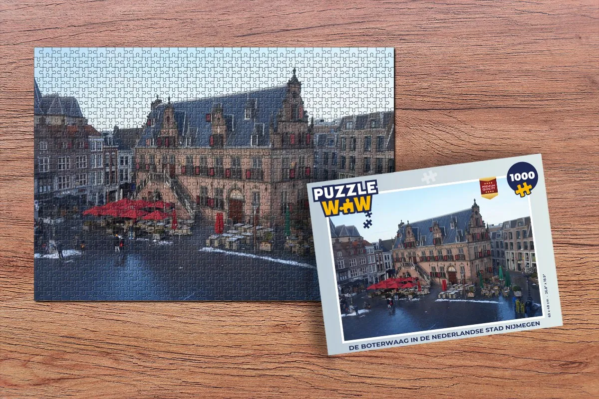 PuzzleWow Markt Nijmegen Legpuzzel 1000 Stuks - Multicolor